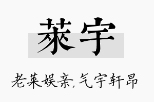 莱宇名字的寓意及含义