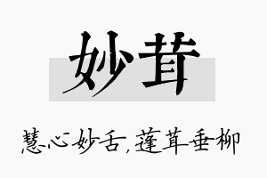 妙茸名字的寓意及含义