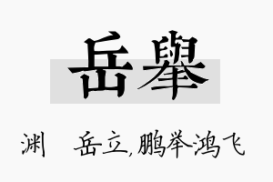 岳举名字的寓意及含义