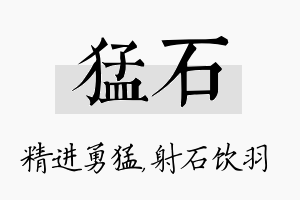 猛石名字的寓意及含义