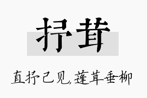 抒茸名字的寓意及含义