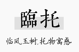 临托名字的寓意及含义