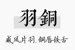 羽铜名字的寓意及含义