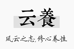 云养名字的寓意及含义