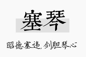 塞琴名字的寓意及含义