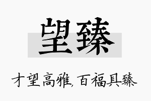 望臻名字的寓意及含义