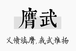 膺武名字的寓意及含义