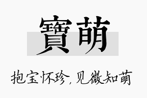 宝萌名字的寓意及含义