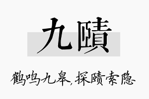 九赜名字的寓意及含义