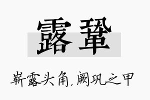 露巩名字的寓意及含义