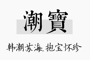 潮宝名字的寓意及含义