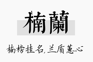 楠兰名字的寓意及含义