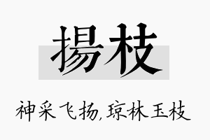 扬枝名字的寓意及含义