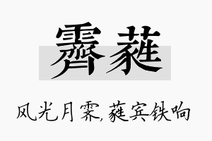 霁蕤名字的寓意及含义