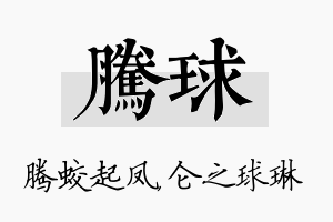 腾球名字的寓意及含义