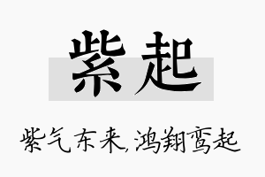 紫起名字的寓意及含义