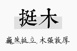 挺木名字的寓意及含义