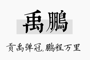 禹鹏名字的寓意及含义