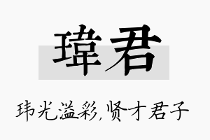 玮君名字的寓意及含义