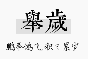 举岁名字的寓意及含义