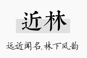 近林名字的寓意及含义