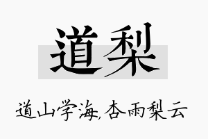 道梨名字的寓意及含义