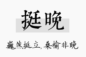 挺晚名字的寓意及含义