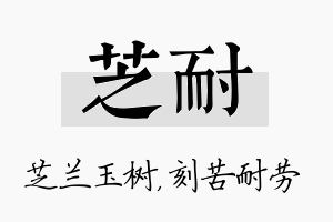 芝耐名字的寓意及含义