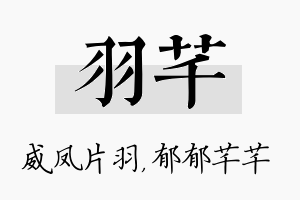 羽芊名字的寓意及含义