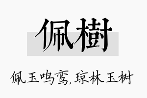 佩树名字的寓意及含义