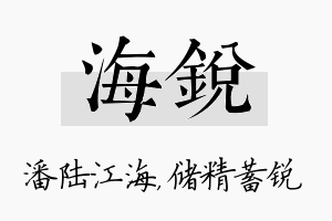 海锐名字的寓意及含义