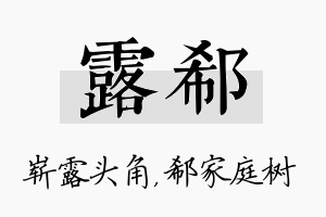 露郗名字的寓意及含义