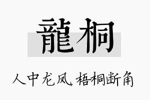 龙桐名字的寓意及含义