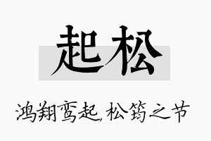 起松名字的寓意及含义