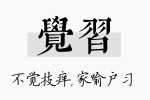 觉习名字的寓意及含义