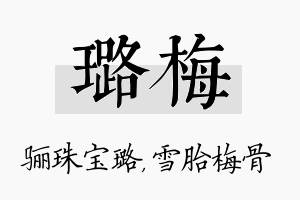 璐梅名字的寓意及含义