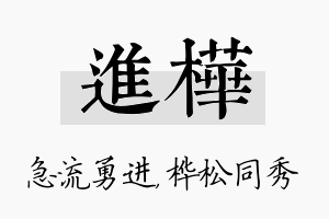 进桦名字的寓意及含义