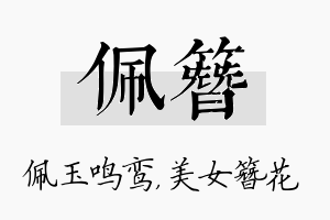 佩簪名字的寓意及含义