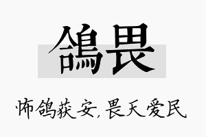 鸽畏名字的寓意及含义