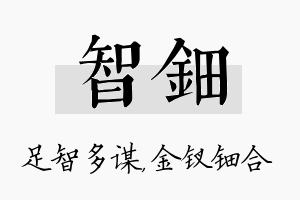 智钿名字的寓意及含义