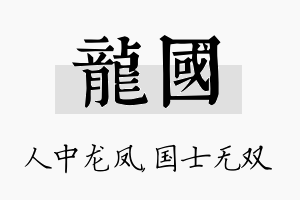 龙国名字的寓意及含义