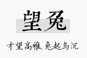 望兔名字的寓意及含义