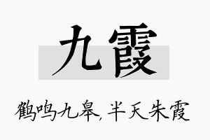 九霞名字的寓意及含义