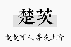 楚茨名字的寓意及含义