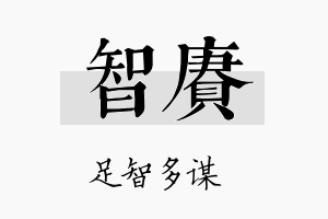 智赓名字的寓意及含义