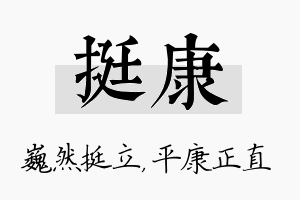 挺康名字的寓意及含义