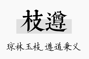 枝遵名字的寓意及含义