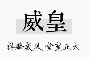 威皇名字的寓意及含义