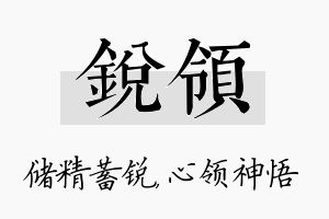 锐领名字的寓意及含义