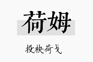 荷姆名字的寓意及含义